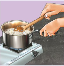 গ্যাস চুলায় চাল রান্না